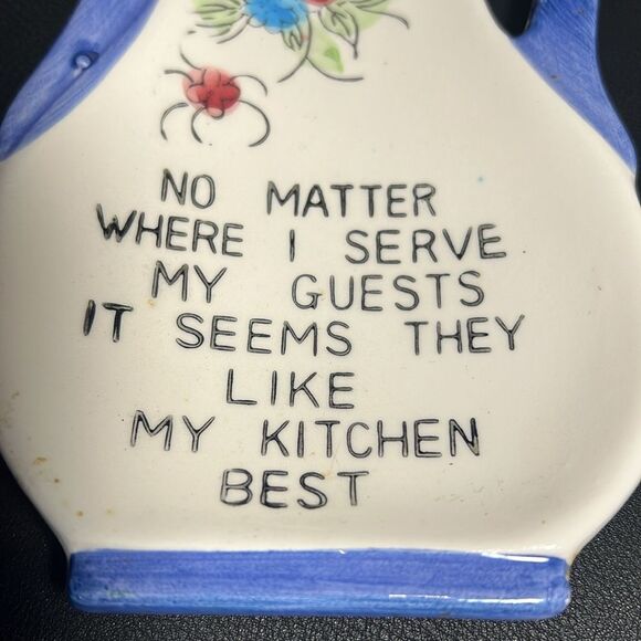 Cute Little Vintage Spoon Rest with Poem. KK277 - Picture 4 of 4